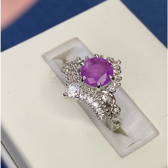 Natural Fusion Purple Quartz ring - Picture 15 of 15